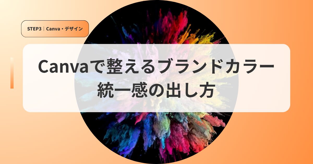 canvaアイキャッチburanndokara touitukannnodasikata